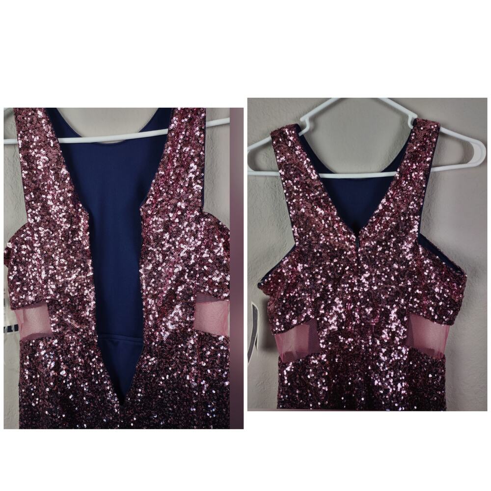Dear Moon Ombre Sequin Sleeveless Bodycon Sheath Dress Size 7 Flawed - Picture 15 of 16